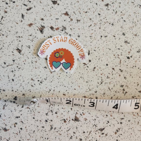 10/$10 NEW Just Stay Groovy Retro Hippie Boho Floral Sticker - Picture 2 of 2